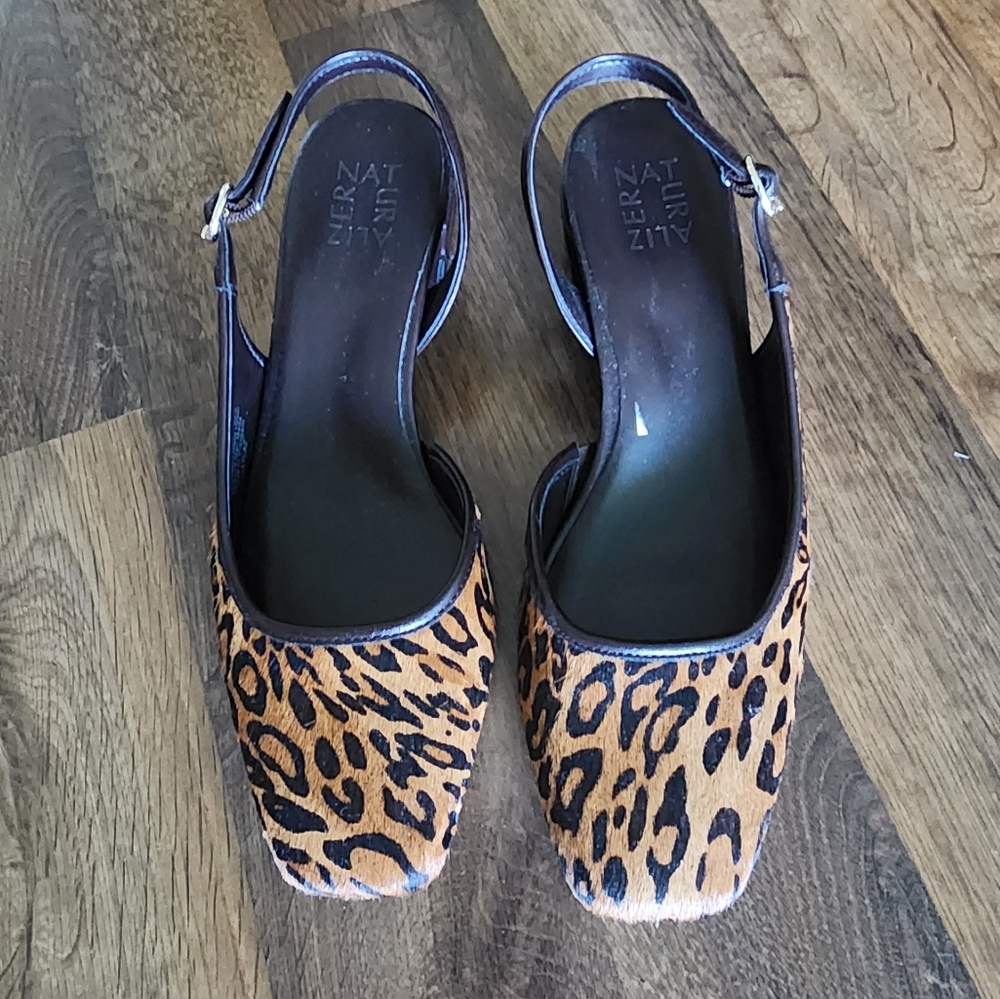 Naturalizer Leopard Print Slingback Block Heels - image 4
